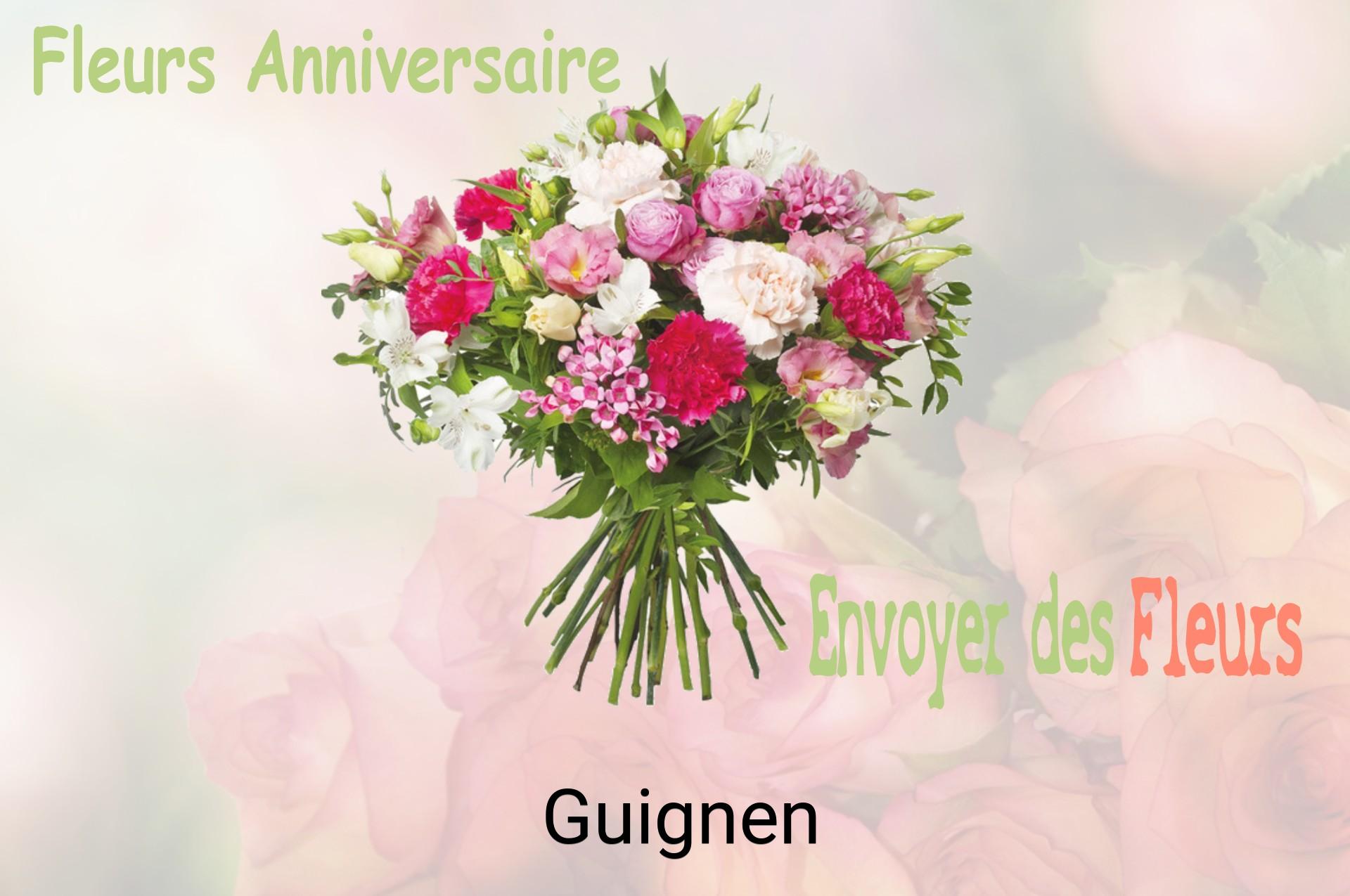Bouquet de fleurs d’anniversaire livré à Guignen